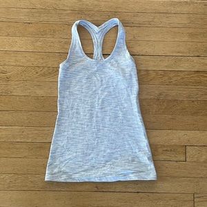 Lululemon wee are from space white and gray cool racerback tank top size 4